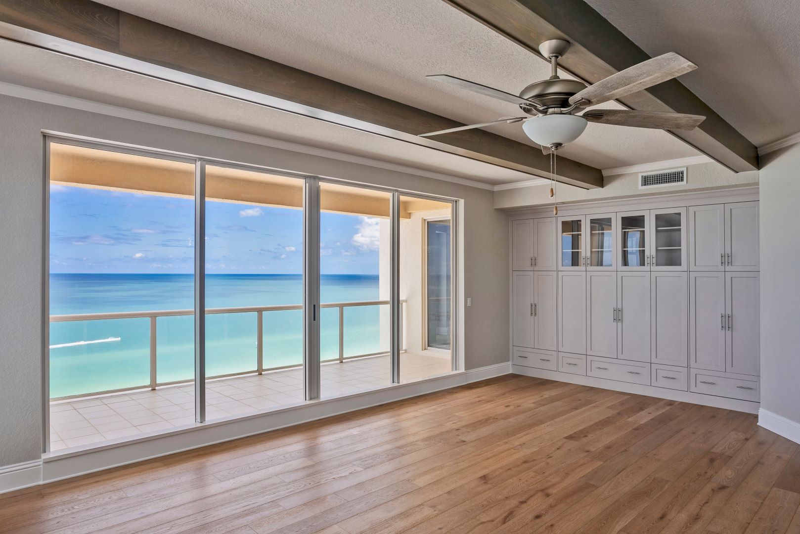 modern living room overlooking ocean