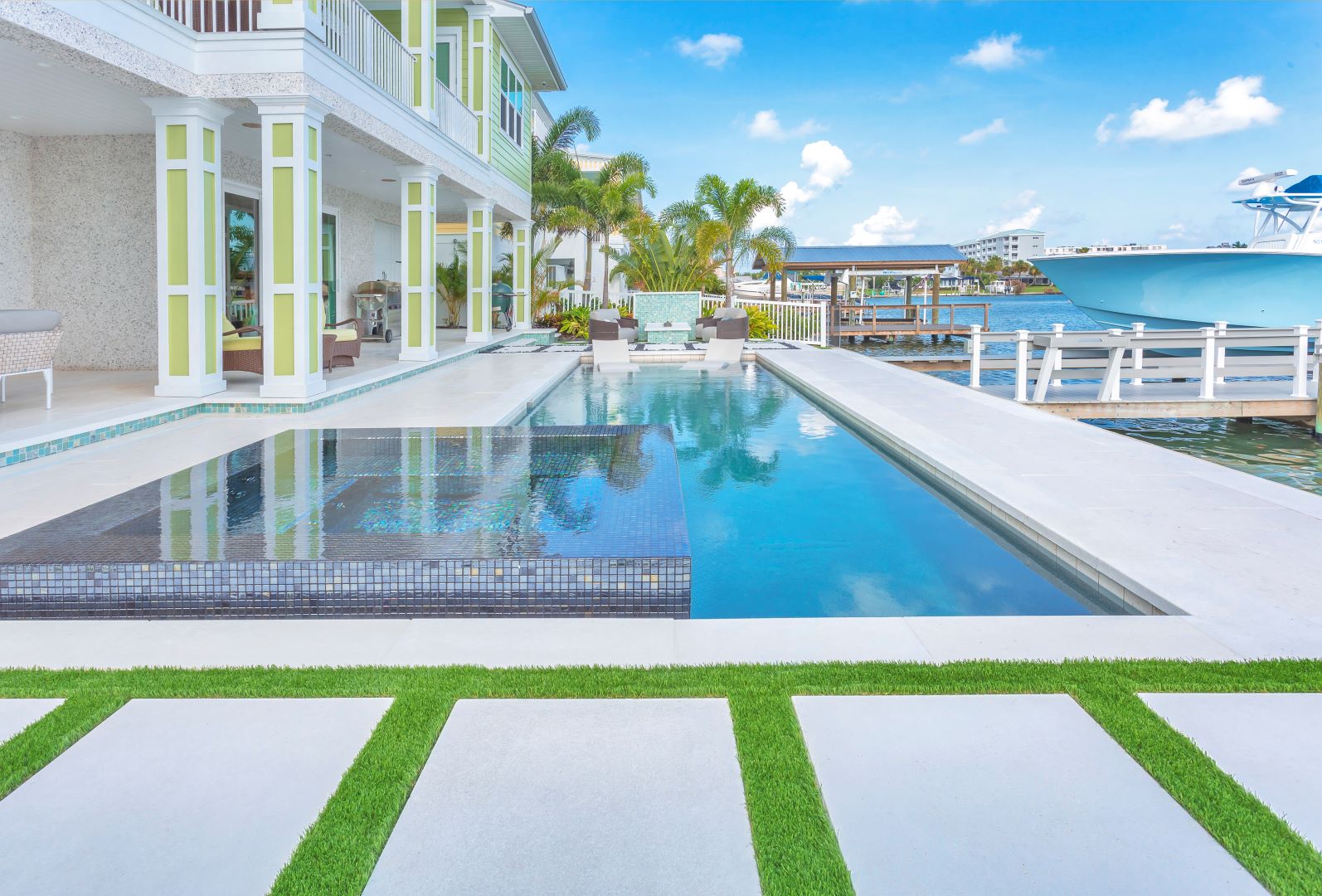 backyard pool on the ocean