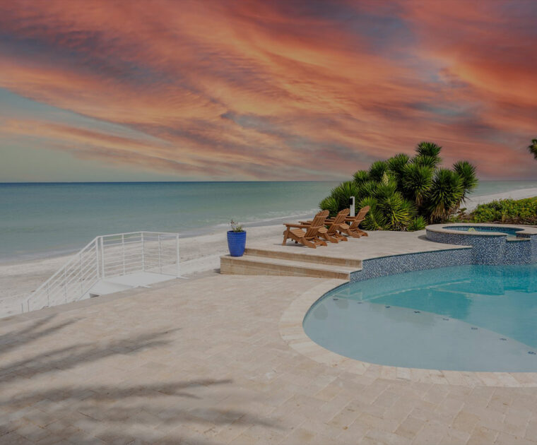 Beach house with a pool