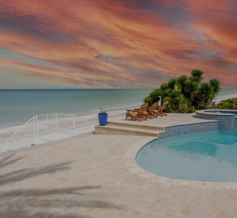 Beach house with a pool